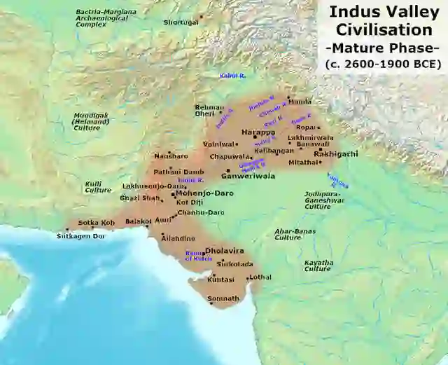 Sindhu ghati sabhyata map