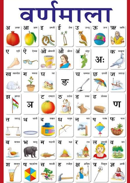 hindi varnamala chart